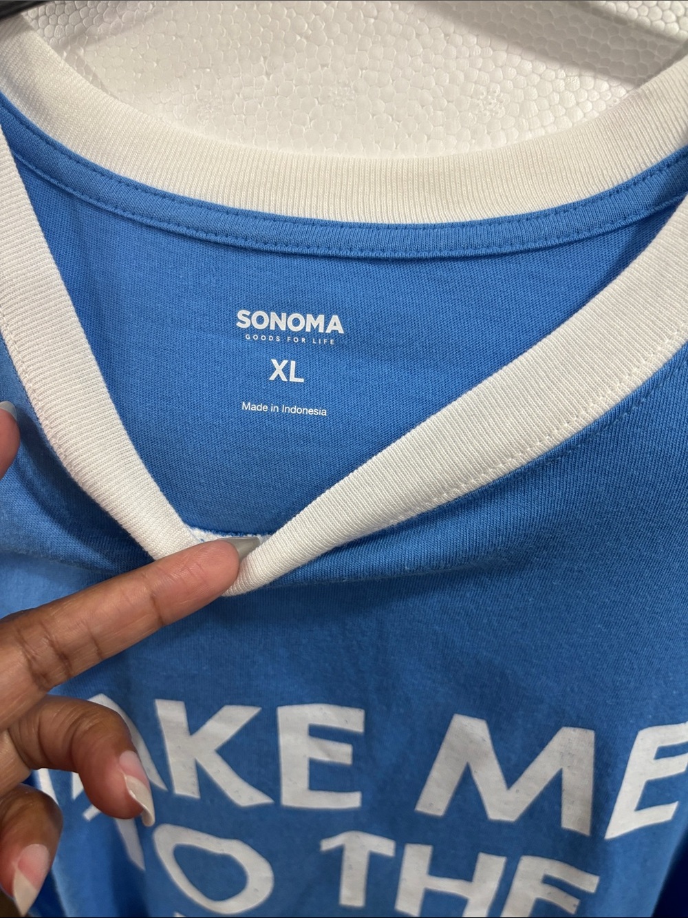 Sonoma oversized Blue 'Take Me to the Lake' Graphic Tee size XL - Picture 3 of 4